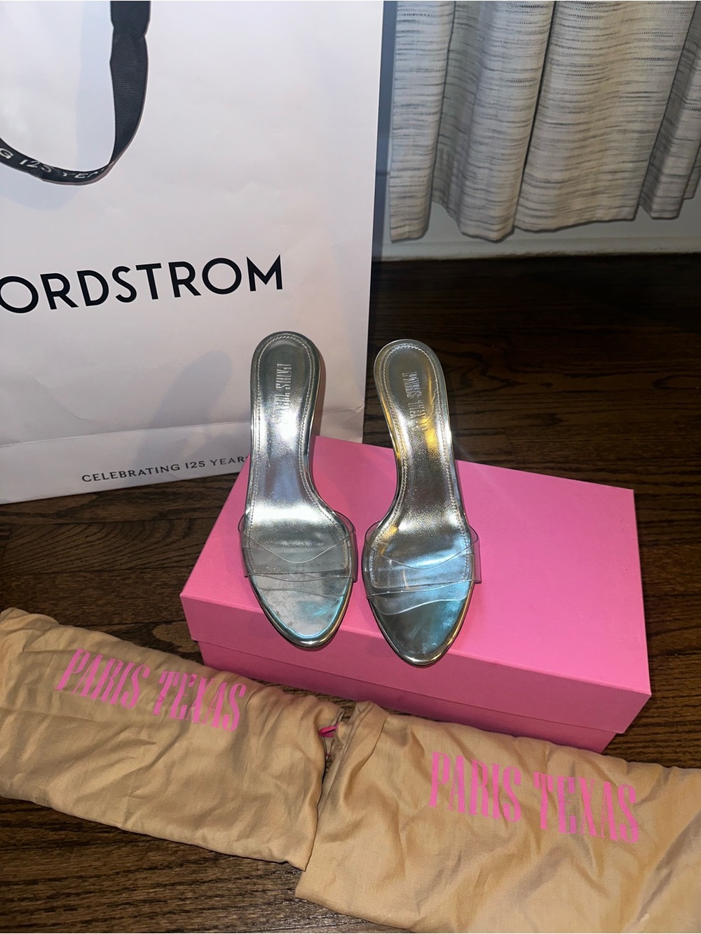Paris Texas Lidia Metallic Silver Mule